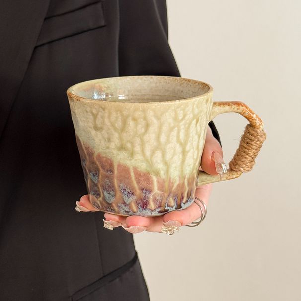 Vintage Style Ceramic Mug Japanese Household Kiln Change Water High-end Afternoon Tea Coffee Cup Men's Gift_maomaolike.com