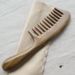 Genuine Sandalwood Wide-Tooth Comb For Curly Hair, Anti Hair Loss & Perm Friendly Coarse Tooth Hair Comb
_maomaolike.com