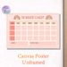 Boho Reward Chart Painting Poster, Warm Pastel Pink Bohemian Style Poster, Practical Chart To Track Daily Tasks And Reward Goals, Ideal For Home Or_maomaolike.com