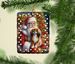 Tibetan Spaniel And Santa Claus Porcelain Ornament Christmas Tree Hanging Decorations For Home Christmas Holiday, Rectangle, Gift, Multicolor_maomaolike.com