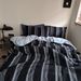 Wholesale Japanese Style Yarn-Dyed Jacquard Minimalist Striped Pure Four-Piece All-Cotton Vintage Washed Cotton 4-Piece Set_maomaolike.com