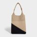 High-End Tote Niche Large Capacity Foldable Lightweight Washable Geometric Triangle Color Block Fly Weave Bag_maomaolike.com