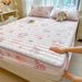 Washed Cotton Quilted Thickened Single Piece Protector Dustproof Non-Slip Mattress Cover_maomaolike.com