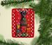 Miniature Pinscher Holiday Christmas Porcelain Ornament Christmas Tree Hanging Decorations For Home Christmas Holiday, Rectangle, Gift, Multicolor_maomaolike.com