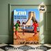 Iran Vintage Travel Painting Poster, Vibrant Retro-style Poster, Nostalgic Design With Iconic Landmark, Classic Car And Cheerful Figures, Ideal For_maomaolike.com