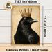 Crown Raven Painting Poster, Vintage-style Detailed Black Raven With Ornate Golden Crown Poster, Elegant Dark-toned Decor Ideal For Living Room, Study_maomaolike.com