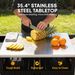 Outdoor Bar Cart With Storage, Stainless Steel Outdoor Bar Table Top, Wheeled HDPE Kitchen Island For Food Prep, Black_maomaolike.com