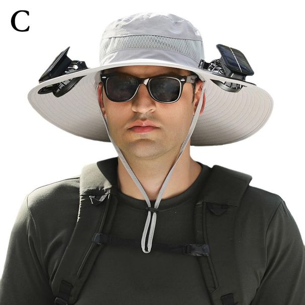 Hot Sale Solar Fisherman Outdoor Big Brim Sunscreen Quick-dry Fishing Hats Men Rechargeable Large Wind Mute Cap Sun Hat With Fan_maomaolike.com