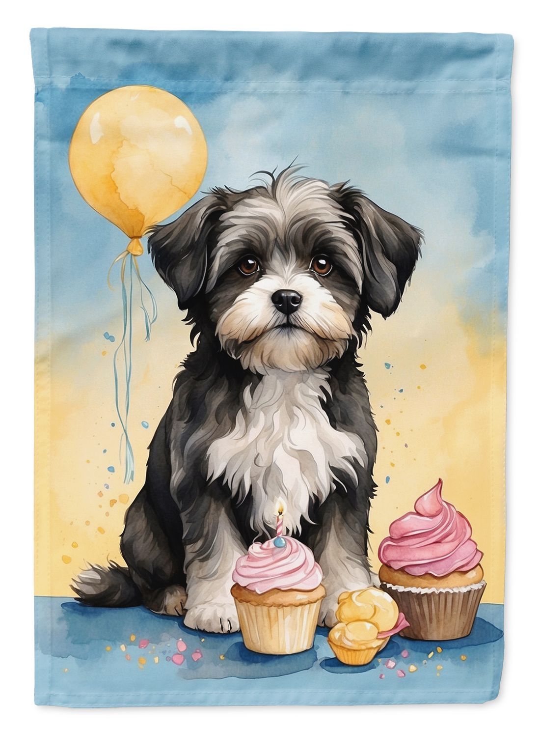 Havanese Happy Birthday Garden Flag Mailbox Flag Decorative Yard Flag Banner Outside Patio Artwork Yard Flower Beds, Garden Size, Multicolor_maomaolike.com
