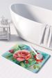 Oklahoma Roses In Watercolor Memory Foam Kitchen Mat Machine Washable Anti-Fatigue Mat Cushion Comfort Bath Mat Or Kitchen Rug_maomaolike.com