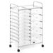 Rolling Storage Cart 15-Drawer Trolley With Chrome Plated Metal Frame_maomaolike.com
