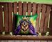 Tibetan Mastiff King Of Mardi Gras Throw Pillow Machine Washable, Indoor Outdoor Decorative Pillow For Couch, Bed Or Patio, 14Hx14W_maomaolike.com