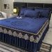 European Style Warm Velvet Quilted Lace Skirt Single Piece Winter Thickened Bed Cover Mattress Protector Non-Slip_maomaolike.com