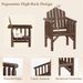 Outdoor Wood Armchair Wooden Patio Dining Chair With Armrests For Various Outdoor Space_maomaolike.com