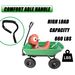 Folding Car Poly Garden Dump Truck With Steel Frame, 10 Inches. Pneumatic Tire, 300 Lb Capacity Body 55L Green_maomaolike.com