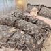 Wholesale INS Girl Heart Korean Small Floral Four-Piece Princess Style Double-Layer Lace Edge Pure Cotton 4-Piece Set_maomaolike.com