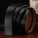 New Men's Genuine Leather Automatic Men Fashion No Buckle Belts High Quality Black Brown Waistband 3.5cm_maomaolike.com
