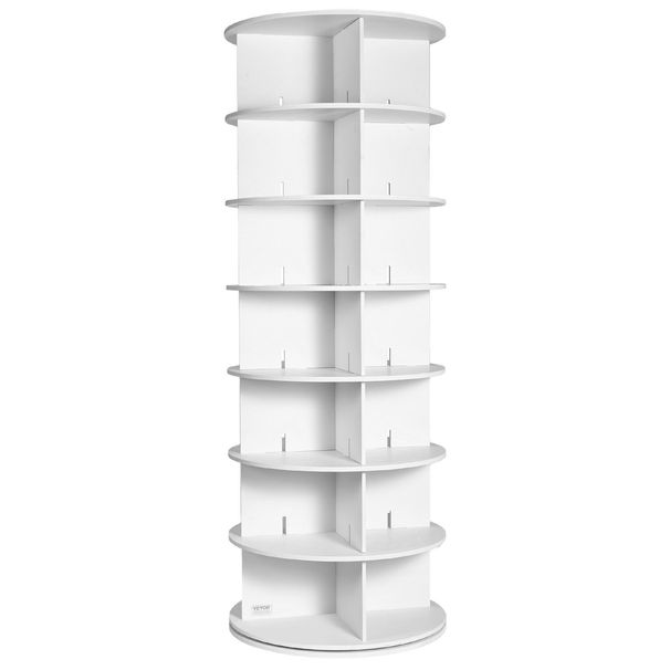VEVOR 7 Tiers Rotating Shoe Rack Tower, 360°Spinning Shoe Display, Revolving Shoe Rack Storage Round Carousel, Lazy Susan Shoe Rack Organizer, Ideal For Bedroom, Living Room, Entryway, White_maomaolike.com