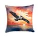Pelican Fiery Sunset Throw Pillow Machine Washable, Indoor Outdoor Decorative Pillow For Couch, Bed Or Patio, 18Hx18W_maomaolike.com