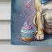 French Bulldog Happy Birthday House Flag Large Porch Sleeve Pole Decorative Outside Yard Banner Artwork Wall Hanging, Polyester, House Size, Multicolor_maomaolike.com