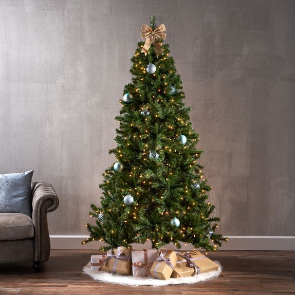 7 Ft Hinged Tree With 500 Lights And 1110 Branch Tips For Christmas_maomaolike.com