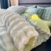 Rabbit Fur Plush Four-Piece Set Milk Thickened Warm Double-Sided Velvet Duvet Cover Bed Sheet Coral Fleece_maomaolike.com