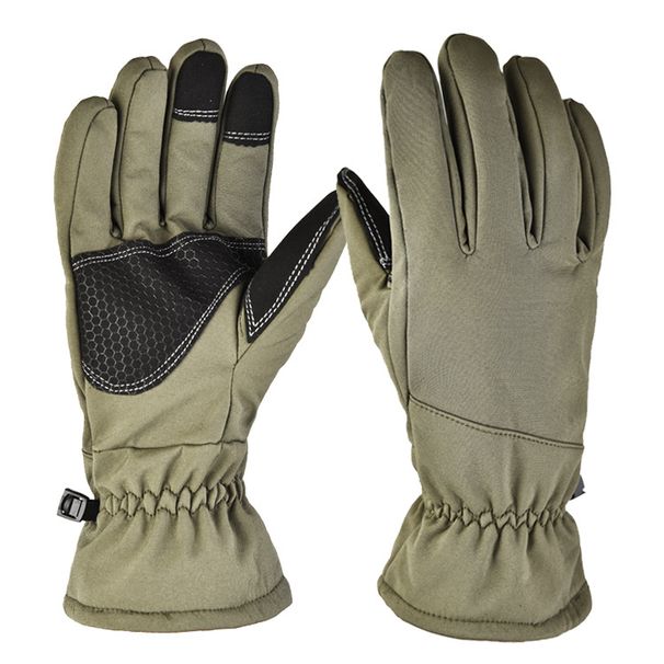 Outdoor sports warm non slip waterproof touch screen tactical camouflage mountaineering training plus velvet autumn and winter ski gloves_maomaolike.com