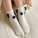 Coral Fleece Socks Women Winter Cute Cartoon Puppy Middle tube Socks Thick Warm Winter Home Sleeping Floor Socks_maomaolike.com