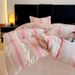 Wholesale INS Nordic Style Simple Pure Four-Piece Set Gradient Waffle Jacquard Full Cotton Apartment Homestay Bedding_maomaolike.com