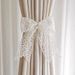 Lace Bow Tiebacks Light Luxury French Curtain Drawstring Buckle Korean Style No-Drill Beautiful Sheer Tie Rope_maomaolike.com