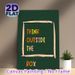 Inspirational "Think Outside The Box" Painting Poster, Warm-toned Hand-drawn Typography Poster, Motivational Quote Decor Suitable For Office, Study_maomaolike.com