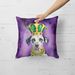 Dalmatian King Of Mardi Gras Throw Pillow Machine Washable, Indoor Outdoor Decorative Pillow For Couch, Bed Or Patio, 18Hx18W_maomaolike.com