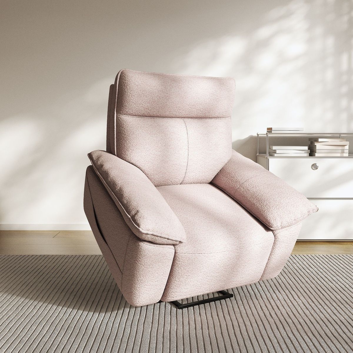 Power Lift Recliner For Elderly, Electric Reclining Chair With Massage And Heat, Single Sofa With USB Ports, Side Pockets For Living Room Bedroom-Fabric_maomaolike.com