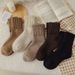 Unisex Wool Socks Women's Mid-tube Socks With Thick Loops And Fluffy Snow Socks Warm Cashmere Socks_maomaolike.com