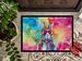Hippie Animal Rabbit Doormat Front Door Mat Indoor Outdoor Rugs For Entryway, Non Slip Washable Low Pile, 24H X 36W_maomaolike.com