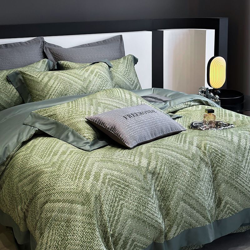 1 Gold Sun And Fluffy 120s Tencel Brushed Warm Four-Piece Set Naked Sleep Feel Long-Staple Cotton Soft Bedding_maomaolike.com