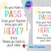 Hallway Pass Reminder Painting Poster, Colorful Hand-drawn Text & Stick Figure Poster, Practical Classroom Management Reminder, Ideal For School_maomaolike.com