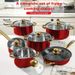 12 Piece Stainless Steel Cookware Set, Multiple Color Non Stick Cookware Set, Frying Pan, Flat Bottomed Pan, Stew Pot, Equipped With Lid, Multifunctional, Stylish And Durable_maomaolike.com