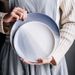 European Creative Ceramic Steak Western Tableware Pasta Household Round Dish Breakfast Cake Plate_maomaolike.com
