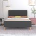 Full Size Bed Frame Wood Slat Support With Headboard & Footboard_maomaolike.com