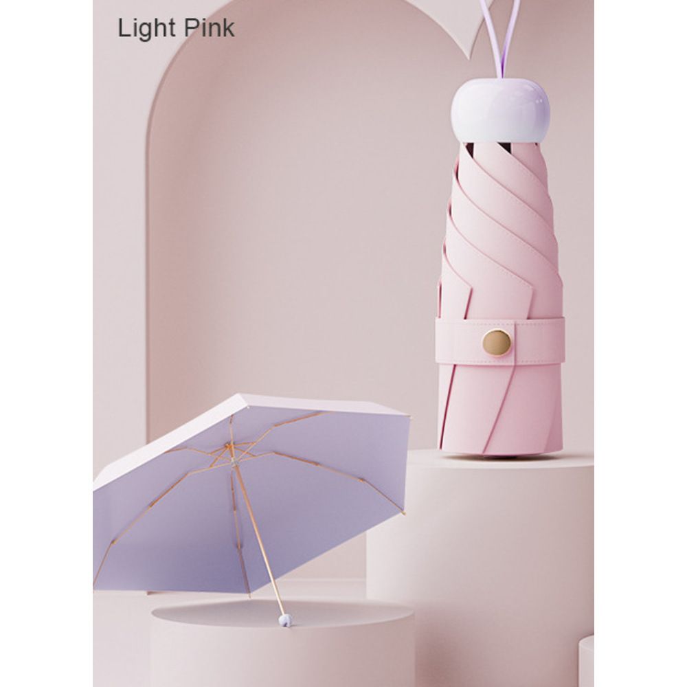 Highly Attractive Colorful Mini Pocket-sized Portable Outdoor Umbrella Women, Manual, Sun UV Protection, Suitable For Both Sunny A_maomaolike.com