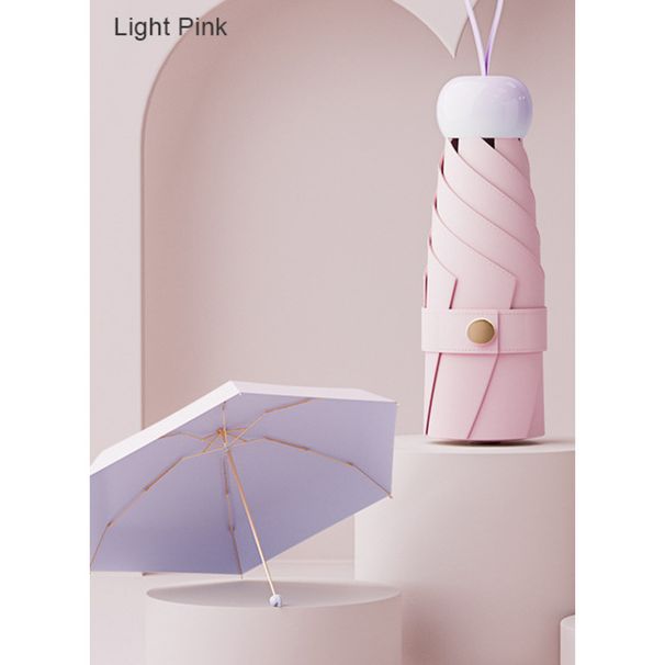 Highly Attractive Colorful Mini Pocket-sized Portable Outdoor Umbrella Women, Manual, Sun UV Protection, Suitable For Both Sunny A_maomaolike.com