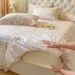 Korean Princess Style Fitted Sheet Bed Skirt Three-Piece Pure Cotton Duvet Cover Non-Slip Quilted Bedspread Single Piece Four-Piec_maomaolike.com