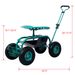 Rolling Garden Scooter Garden Cart Seat With Wheels And Tool Tray, 360 Swivel Seat,Green--refurbished_maomaolike.com