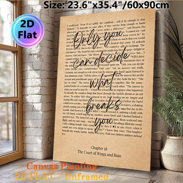 Inspirational Literary Quote Painting Poster, Vintage Aged Book Page Style Poster, Thought-provoking Motivational Decor Ideal For Home, Reading Nook_maomaolike.com