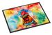 Hippie Animal Red Rooster Doormat Front Door Mat Indoor Outdoor Rugs For Entryway, Non Slip Washable Low Pile, 24H X 36W_maomaolike.com