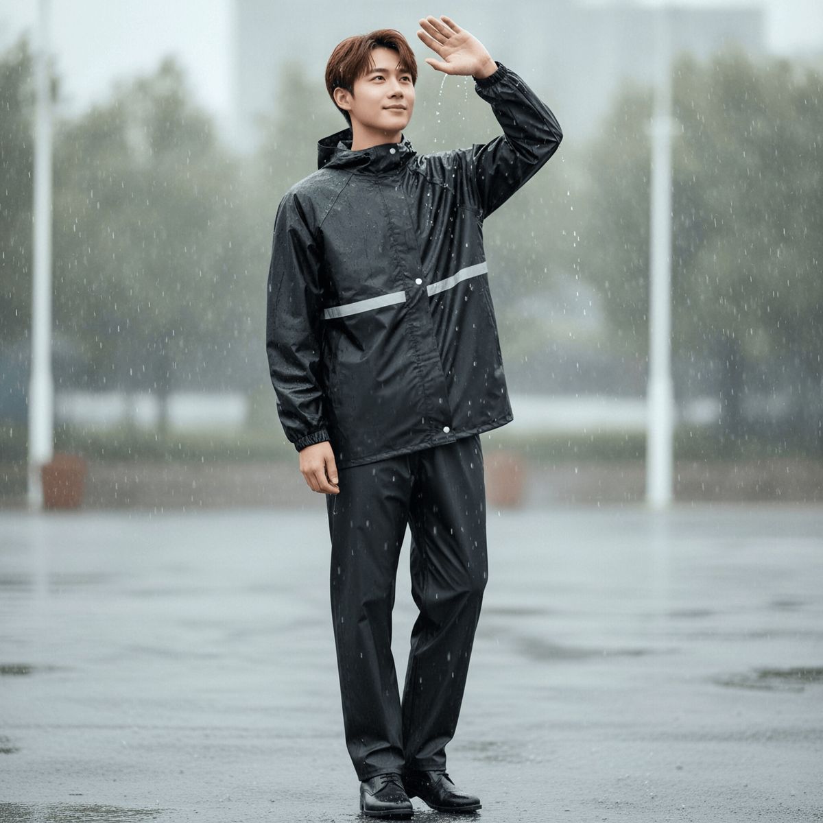 Fishing Raincoat Dusty Rose | Waterproof Hooded Long Jacket Bedroom Outdoor - 850_maomaolike.com