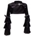 Women's Clothing Short slim dress coat Women's long sleeved small cape waistcoat Spring and autumn casual velvet small outerwear top_maomaolike.com