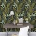 45cm*300cm Peel And Stick Wallpaper Dark Green Botanical Floral Removable Waterproof Vintage Wall Decor For Living Room Bedroom_maomaolike.com