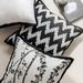 Light Luxury Black And White Sofa Pillow Cover Ins Style Modern Simple Living Room Pillow Bedside Cushion Bed Back Pillow_maomaolike.com